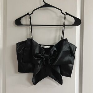 NWT Altar'd State Millie Rhinestone Bow Top